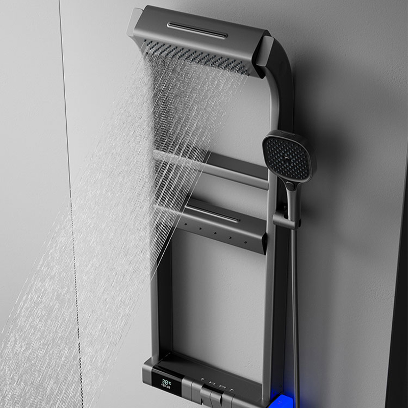 신제품 고급 모던 싱글 핸들 샤워 시스템 광택 크롬 온 - Faucet 리뷰 및 가격