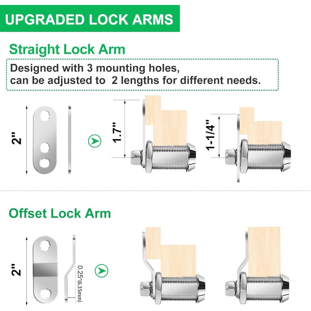 5팩 캐비닛 잠금장치(열쇠 포함), 7/8인치 RV 보 - Door Lock 리뷰 및 가격